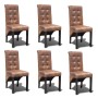 Dining chairs 6 units brown synthetic leather by vidaXL, dining chairs - Ref: Foro24-270554, Price: 499,99 €, Discount: %