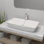 Lavabo de baño rectangular con grifo mezclador cerámica blanco de vidaXL, Lavabos - Ref: Foro24-275493, Precio: 122,50 €, Des...