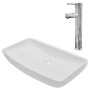 Lavabo de baño rectangular con grifo mezclador cerámica blanco de vidaXL, Lavabos - Ref: Foro24-275493, Precio: 122,50 €, Des...