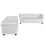 White synthetic leather Chesterfield sofas in 2 and 3-seater sizes. by vidaXL, Sofas - Ref: Foro24-272250, Price: 915,84 €, D...