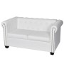 White synthetic leather Chesterfield sofas in 2 and 3-seater sizes. by vidaXL, Sofas - Ref: Foro24-272250, Price: 915,84 €, D...