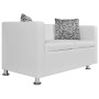 Set de sofás de 2 y 3 plazas y sillón de cuero artificial blanco de vidaXL, Sofás - Ref: Foro24-272181, Precio: 797,39 €, Des...