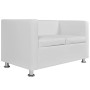 Set de sofás de 2 y 3 plazas y sillón de cuero artificial blanco de vidaXL, Sofás - Ref: Foro24-272181, Precio: 797,39 €, Des...