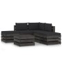 Garden furniture 6 pieces with gray impregnated wood cushions by vidaXL, Garden sets - Ref: Foro24-3068271, Price: 511,99 €, ...