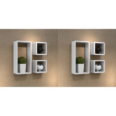 Cube wall shelves 6 units white by vidaXL, Shelves and shelves - Ref: Foro24-275972, Price: 96,40 €, Discount: %