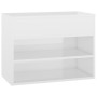 Banco zapatero madera contrachapada blanco brillante 60x30x45cm de vidaXL, Zapateros y organizadores de calzado - Ref: Foro24...