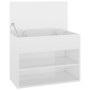 Banco zapatero madera contrachapada blanco brillante 60x30x45cm de vidaXL, Zapateros y organizadores de calzado - Ref: Foro24...