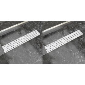 Linear shower drain 2 units line 630x140 mm stainless steel by vidaXL, Drains - Ref: Foro24-275954, Price: 83,60 €, Discount: %