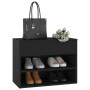 Banco zapatero de madera de ingeniería negro 60x30x45 cm de vidaXL, Zapateros y organizadores de calzado - Ref: Foro24-808739...