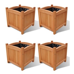 Flowerbed 4 units 30x30x30 cm by vidaXL, Pots and planters - Ref: Foro24-276010, Price: 79,99 €, Discount: %