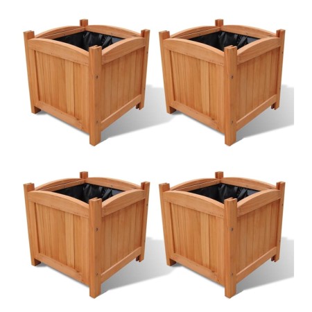 Flowerbed 4 units 30x30x30 cm by vidaXL, Pots and planters - Ref: Foro24-276010, Price: 79,99 €, Discount: %