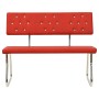 Banco de cuero sintético rojo 110 cm de vidaXL, Bancos de comedor y cocina - Ref: Foro24-325860, Precio: 134,75 €, Descuento: %