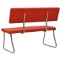 Banco de cuero sintético rojo 110 cm de vidaXL, Bancos de comedor y cocina - Ref: Foro24-325860, Precio: 134,84 €, Descuento: %