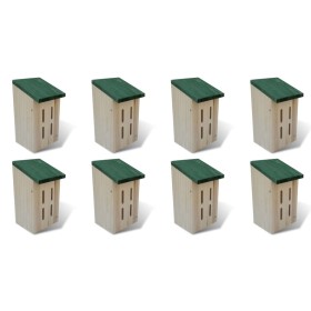 Butterfly houses 8 wooden units 14x15x22 cm by vidaXL, Butterfly shelters - Ref: Foro24-276007, Price: 50,93 €, Discount: %