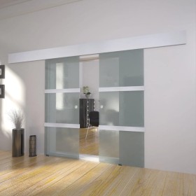 Doppelte Glasschiebetür von vidaXL, Türen für zu Hause - Ref: Foro24-273735, Preis: 406,99 €, Rabatt: %