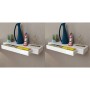 Floating wall shelves with drawers 2 units white 80 cm by vidaXL, Shelves and shelves - Ref: Foro24-276002, Price: 127,27 €, ...