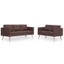 2-piece sofa set brown fabric by vidaXL, Sofas - Ref: Foro24-276852, Price: 611,10 €, Discount: %