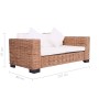 2-Sitzer-Gartensofa aus natürlichem Rattan von vidaXL, Outdoor-Sofas - Ref: Foro24-276350, Preis: 543,27 €, Rabatt: %