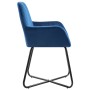 Sillas de comedor 6 unidades terciopelo azul de vidaXL, Sillas de comedor - Ref: Foro24-277006, Precio: 727,26 €, Descuento: %