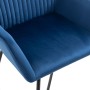 Sillas de comedor 6 unidades terciopelo azul de vidaXL, Sillas de comedor - Ref: Foro24-277006, Precio: 727,26 €, Descuento: %