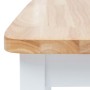 Juego de comedor 5 piezas madera maciza de caucho blanco marrón de vidaXL, muebles para cocinas y comedores - Ref: Foro24-276...