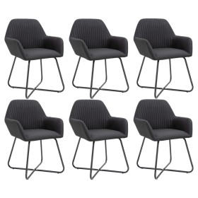 Dining chairs 6 units of black fabric by vidaXL, dining chairs - Ref: Foro24-277107, Price: 636,99 €, Discount: %