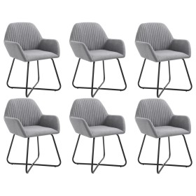 Dining chairs 6 units light gray fabric by vidaXL, dining chairs - Ref: Foro24-277095, Price: 625,35 €, Discount: %