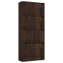 Shoe cabinet 4 doors smoked oak chipboard 59x24x136 cm by vidaXL, Shoe racks and shoe organizers - Ref: Foro24-338136, Price:...