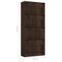 Shoe cabinet 4 doors smoked oak chipboard 59x24x136 cm by vidaXL, Shoe racks and shoe organizers - Ref: Foro24-338136, Price:...