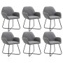 Dining chairs 6 units of dark gray fabric by vidaXL, dining chairs - Ref: Foro24-277097, Price: 631,75 €, Discount: %