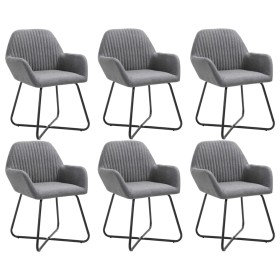 Dining chairs 6 units of dark gray fabric by vidaXL, dining chairs - Ref: Foro24-277097, Price: 626,47 €, Discount: %