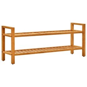 Shoe rack with 2 shelves solid oak wood 100x27x40 cm by vidaXL, Shoe racks and shoe organizers - Ref: Foro24-331748, Price: 8...