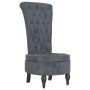 High back armchair with dark gray velvet buttons by vidaXL, Easy chairs - Ref: Foro24-352465, Price: 162,53 €, Discount: %