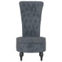 Sillón de respaldo alto con botones terciopelo gris oscuro de vidaXL, Sillas poltrona - Ref: Foro24-352465, Precio: 162,53 €,...