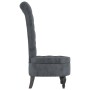 Sillón de respaldo alto con botones terciopelo gris oscuro de vidaXL, Sillas poltrona - Ref: Foro24-352465, Precio: 162,53 €,...