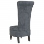 Sillón de respaldo alto con botones terciopelo gris oscuro de vidaXL, Sillas poltrona - Ref: Foro24-352465, Precio: 162,53 €,...