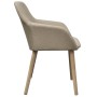 Dining chairs, 4 units, beige fabric and solid oak wood. by vidaXL, dining chairs - Ref: Foro24-270570, Price: 443,11 €, Disc...