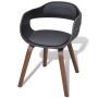 Dining chairs 2 pcs curved wood and black synthetic leather by vidaXL, dining chairs - Ref: Foro24-271944, Price: 276,90 €, D...