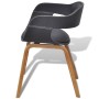 Dining chairs 2 pcs curved wood and black synthetic leather by vidaXL, dining chairs - Ref: Foro24-271944, Price: 276,90 €, D...