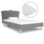 Cama con colchón tela gris claro 90x200 cm de vidaXL, Camas y somieres - Ref: Foro24-277189, Precio: 332,62 €, Descuento: %