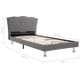 Bed with light gray fabric mattress 90x200 cm by vidaXL, Beds and slatted bases - Ref: Foro24-277189, Price: 332,99 €, Discou...