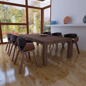 Esszimmerstühle 6 Einheiten aus gebogenem Holz und Kunstleder von vidaXL, Essstühle - Ref: Foro24-270552, Preis: 1,00 €, Raba...