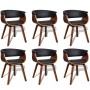 Dining chairs 6 units curved wood and artificial leather by vidaXL, dining chairs - Ref: Foro24-270552, Price: 1,00 €, Discou...