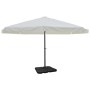 Aluminum umbrella with portable white base by vidaXL, Umbrellas - Ref: Foro24-271716, Price: 370,03 €, Discount: %