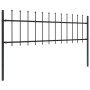 Garden fence with black steel spearheads 15.3x0.6 m by vidaXL, fence panels - Ref: Foro24-277601, Price: 542,15 €, Discount: %