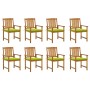 Garden chairs with cushions 8 pcs solid acacia wood by vidaXL, Garden chairs - Ref: Foro24-3078177, Price: 534,65 €, Discount: %