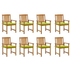 Garden chairs with cushions 8 pcs solid acacia wood by vidaXL, Garden chairs - Ref: Foro24-3078177, Price: 534,65 €, Discount: %