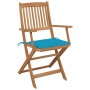 Folding garden chairs 6 units and solid acacia wood cushions by vidaXL, Garden chairs - Ref: Foro24-3074944, Price: 338,67 €,...