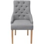 Dining chairs 6 units of light gray fabric by vidaXL, dining chairs - Ref: Foro24-274422, Price: 980,16 €, Discount: %