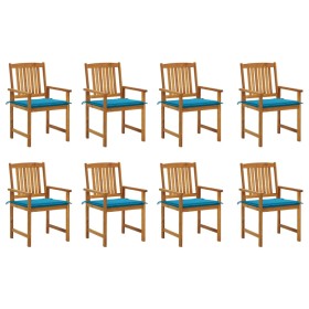 Garden chairs with cushions 8 pcs solid acacia wood by vidaXL, Garden chairs - Ref: Foro24-3078170, Price: 505,99 €, Discount: %